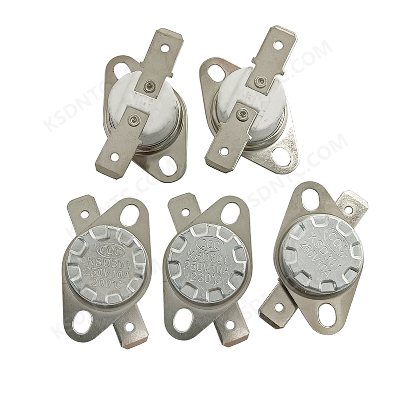 KSD301 10A Ceramic Flat Foot Active Ring High Temperature